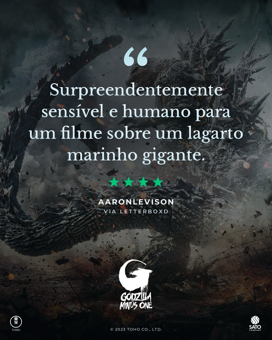 Por que rever GODZILLA MINUS ONE no cinema? Quem já viu sabe: é uma…