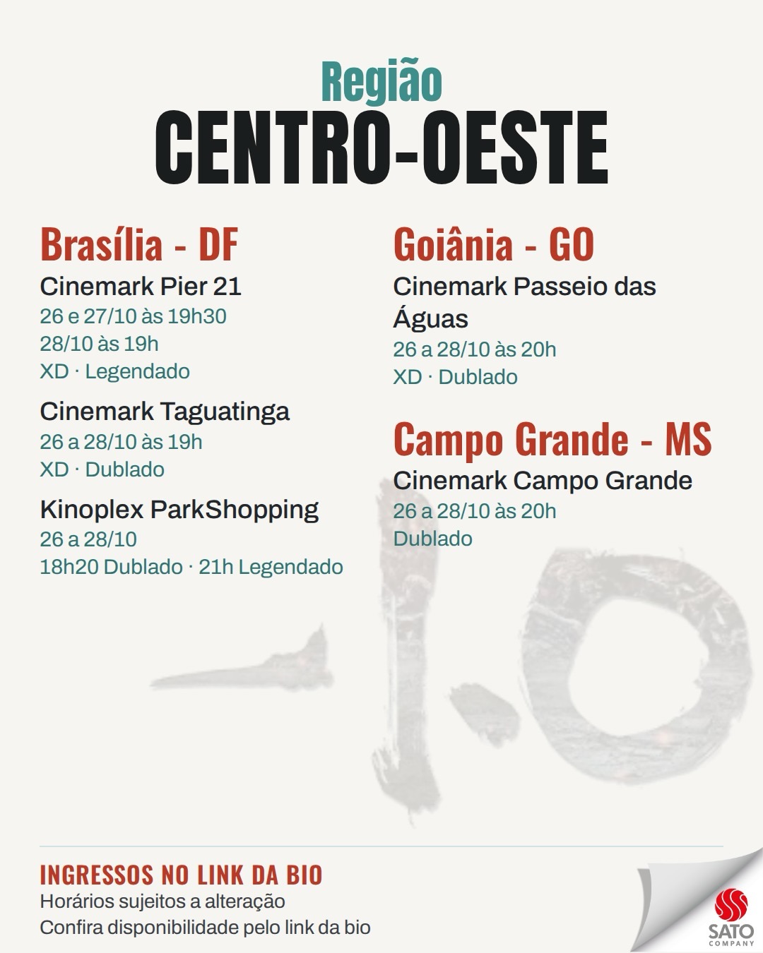 GODZILLA MINUS ONE ESTÁ DE VOLTA! ​ INGRESSOS NO LINK DA BIO! Se você…