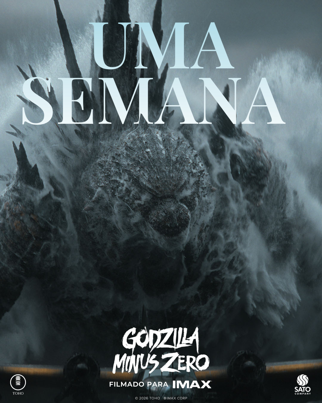 Falta 1 semana! 🔥 #GodzillaMinusZero chega em IMAX em 3 de novembro e aos…